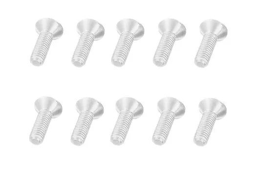 M3 Senkkopfschraube M3x10mm aus Aluminium in silber eloxiert 10Stück