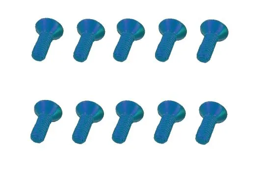 M3 Senkkopfschraube M3x6mm aus Aluminium in hell blau eloxiert 10Stück