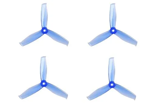 Gemfan FPV Race Propeller HULKIE POPO quick swap 5055 5×5,5x3 in blau transparent