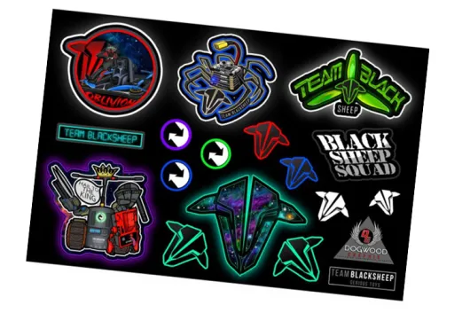 TBS Team Black Sheap Aufkleber/Sticker Bogen V5
