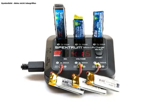 Spektrum Micro LiPo Ladegerät für 1S 6Fach AC 230V oder USB Eingang