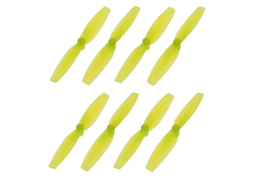 Gemfan Micro Propeller 65MM mit 1,5mm Welle aus Poly Carbonate in gelb je 4xCW und 4xCCW