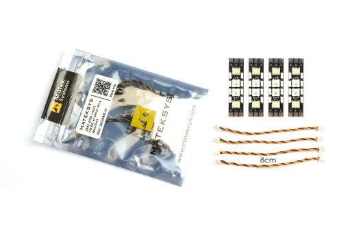 Matek Motoranschlussleiterbahn mit WS2812 LED Streifen mit 10 LEDs 4Stück