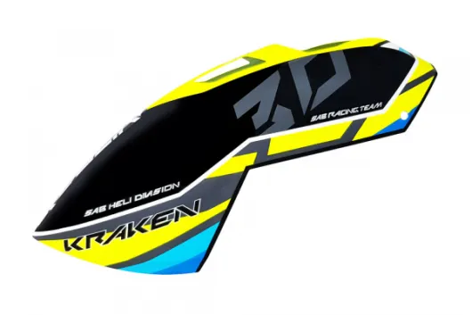 SAB Goblin Kabinenhaube Schwarz Gelb Blau für Kraken 700