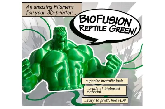 Extrudr Filament BioFusion metallische Optik in reptile green Ø 1,75mm 0,8Kilo