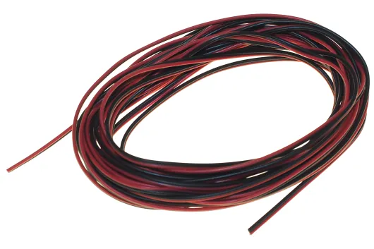 Zwillingslitze rot/schwarz 2x14mm² 5 Meter