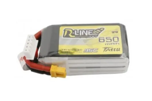Tattu R-Line Akku 650mAh 14,8V 4S1P 95C mit XT30