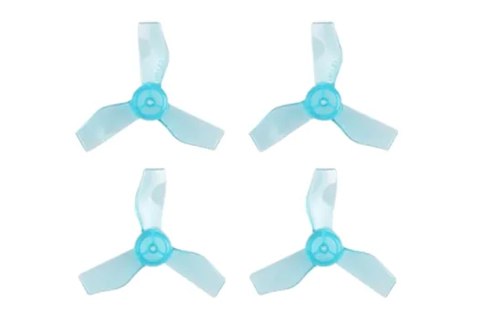 BetaFPV Gemfan 31mm 3Blatt Whoop Propeller 1,0mm Welle in blau transparent für Meteor65