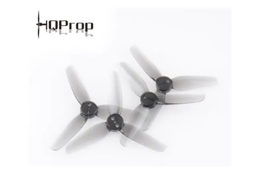 HQ Micro Durable Propeller T65mmx3 mit 1,5mm Welle aus Poly Carbonate in grau transparent je 2xCW und 2xCCW für Toothpick