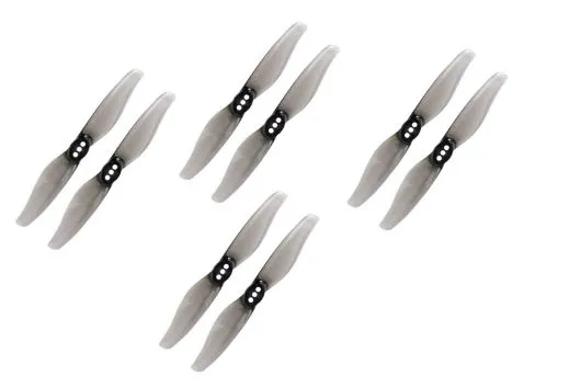 Gemfan 2Blatt Propeller Hurricane in grau transparent 3018 3,0x1,8 1,5mm Welle je 4xCW und 4xCCW