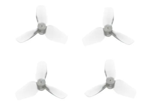 HQ Micro Whoop 3Blatt Propeller 31mm 2xCW und 2xCCW für 1mm Welle in weiß transparent