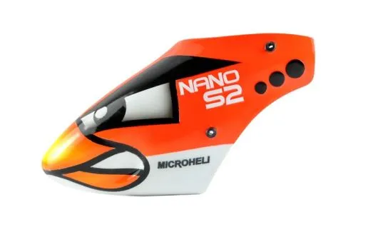 Microheli Fiberglas Haube Angry Bird im rotem Design für Blade Nano S2 und Nano S3