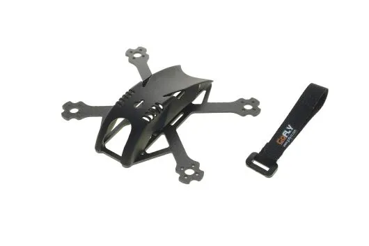 GOFLY RC FPV Racer 2,5 Zoll Scorpion 120 Toothpick Rahmen komplett mit schwarzer Haube