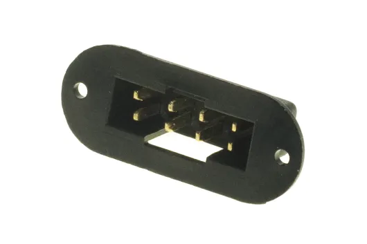 Einbaurahmen mit Hochstromstecker 8 Polig in schwarz