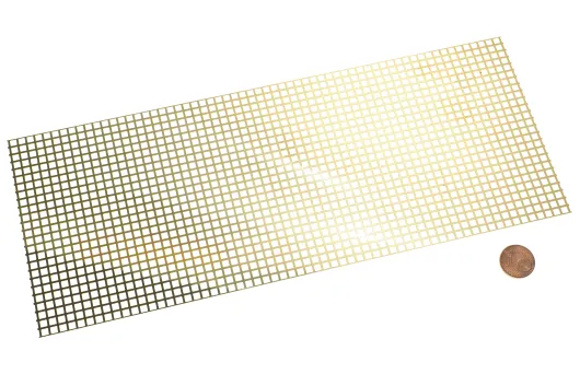 Messing Tritt-/Lüfterblech quadratisch 100x250mm