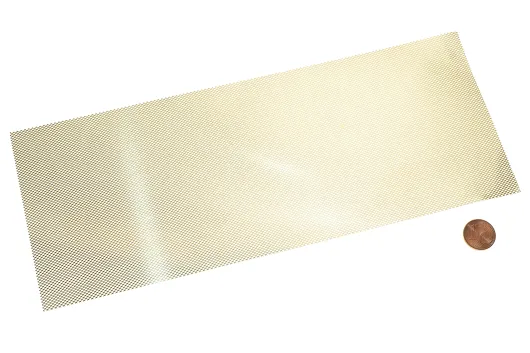 Messing Tritt-/Lüfterblech feinmaschig Raute 100x250mm