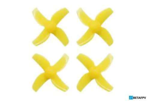 BetaFPV 4Blatt Propeller Set 31mm für 1mm Welle in gelb für Beta65X 2S