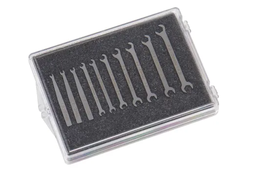 Micro Maulschlüssel Set 10teilig 1mm, 1,3mm, 1,5mm, 1,8mm, 2mm, 2,5mm, 3mm, 3,2mm, 3,5mm und 4mm