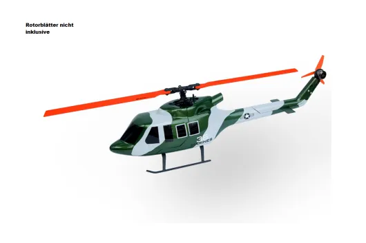 Microheli Scale Rumpf in Army Design Bell UH-1 Huey für Blade 230S und 230S V2