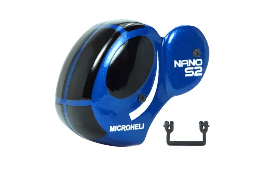 Microheli Fiberglas Haube Dragonfly in blau für Blade Nano S2 und Nano S3