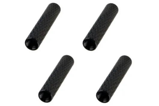 Abstandshalter / Spacer / Standoff M3 Aluminium eloxiert gerändelt in schwarz 4Stück 40mm