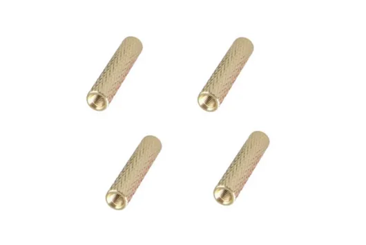 Abstandshalter / Spacer / Standoff M3 Aluminium eloxiert gerändelt in gold 4Stück 35mm