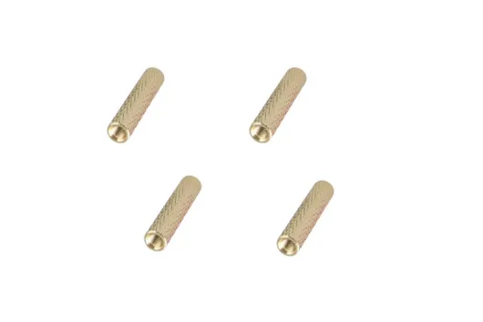 Abstandshalter / Spacer / Standoff M3 Aluminium eloxiert gerändelt in gold 4Stück 25mm