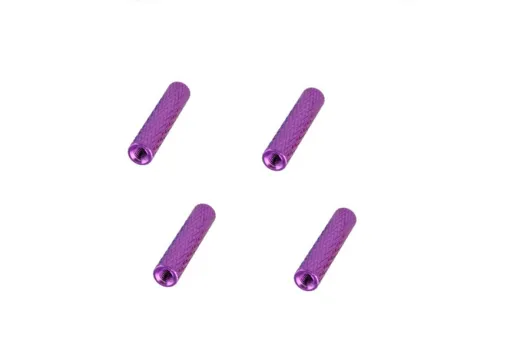 Abstandshalter / Spacer / Standoff M3 Aluminium eloxiert gerändelt in violet 4Stück 20mm