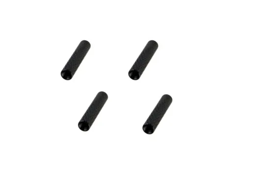 Abstandshalter / Spacer / Standoff M3 Aluminium eloxiert gerändelt in schwarz 4Stück 15mm
