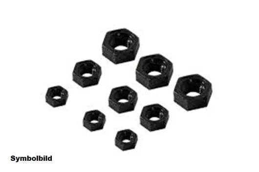 Nylon Muttern M2 in schwarz 10Stück