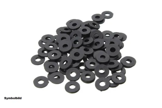 Nylon Unterlegscheiben M2 in schwarz 10Stück