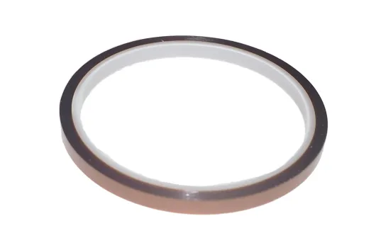 Hochtemperatur Polyimid Klebebandfolie gold/braun bis 350°C, 32 Meter, 6mm Breit