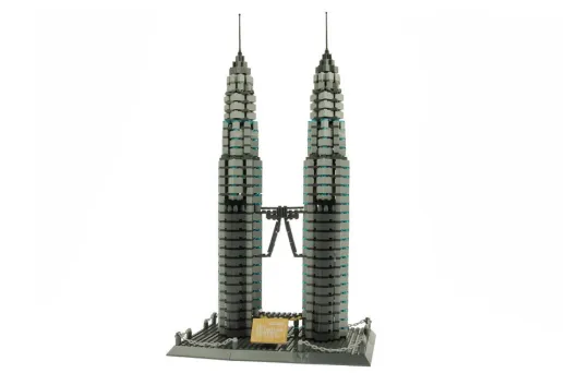 Wange Klemmbausteine - Petronas Towers Kuala Lumpur - 1175 Teile