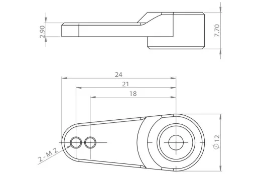 MKS Servohorn Metall - klein - für HBL8X0 und HBL380