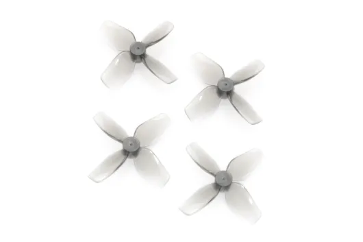 HQ Micro Whoop Vierblatt Propeller 40mm je 2xCW und 2xCCW für 1,5mm Welle in schwarz transparent