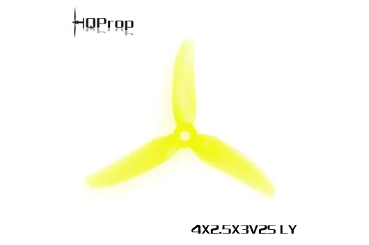 HQ Dreiblatt Propeller 4x2,5x3V2S 2xCW und 2xCCW für 5mm Welle in gelb