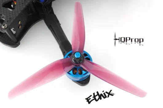 HQ Dreiblatt Propeller Ethix P3 Peanutbutter Jelly Propeller in violett und braun aus Poly Carbonate 5,1x3x3 je 2xCW und 2xCCW
