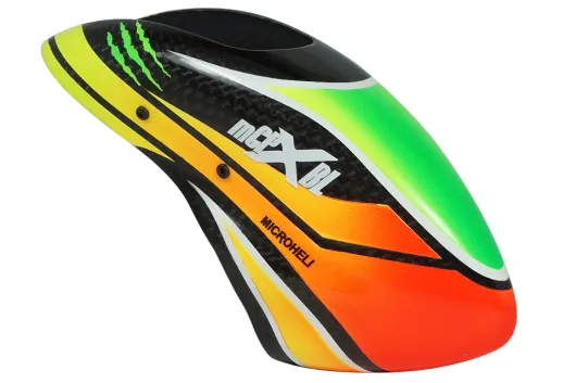 Microheli Fiberglas Haube aus CARBON im Speedy Scratch Design für Blade mCPX BL2