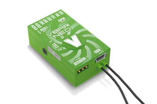 Mikado VStabi NEO Alu-Gehäuse grün, VLink 6.x Express