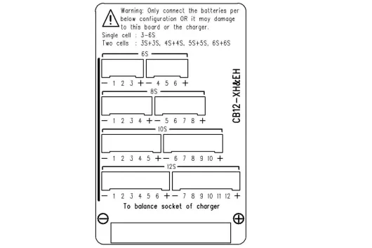 Junsi CB12-XH Adapterplatte 12S - XHR Stecksystem