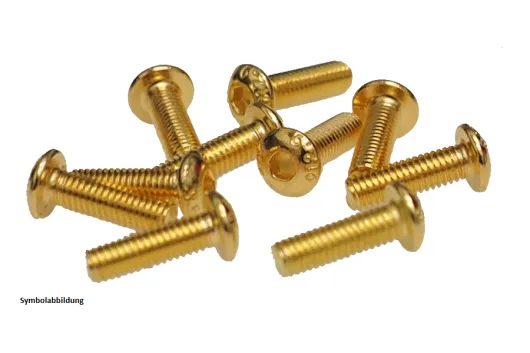 Linsenkopfschrauben mit Titan Legierung Härtegrad 12,9 M2x16mm 10Stück