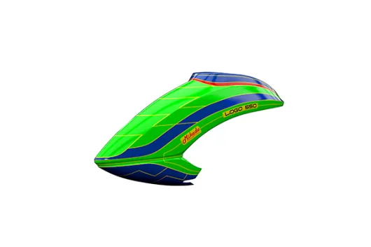 Mikado Haube LOGO 550 neon-grün/blau