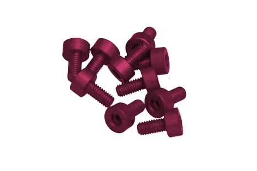 Inbusschrauben aus Aluminium pink eloxiert M3x6 10Stück