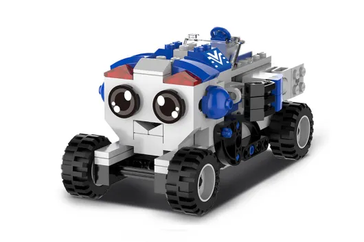 CaDA Klemmbausteine - Bobby Roboter 2in1 - Pullback-Antrieb (Rückzieh-Antrieb) - 195 Teile