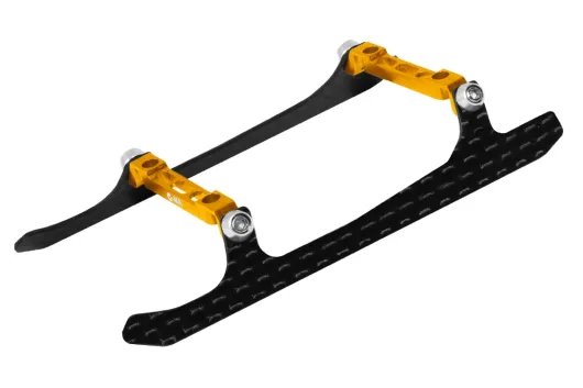 L-MA Precision Tuning Landegestell aus Carbon Fiber und Aluminium in gelb für OMPHOBBY M1 Heli