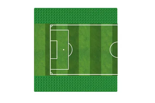 Wange Grundplatte Fußballplatz 32x32 Noppen, ca. 25,5x25,5cm