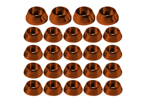 L-MA Precision Tuning Finishing Caps 20x M1,6 und 4x M2 aus Aluminium in orange für OMPHOBBY M2 Heli