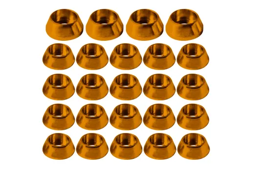 L-MA Precision Tuning Finishing Caps 20x M1,6 und 4x M2 aus Aluminium in gelb für OMPHOBBY M2 Heli