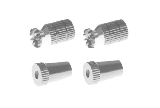 Steuerknüppelendstück / Gimbal Stick End / Typ A in silber mit M3 Gewinde 2Stück