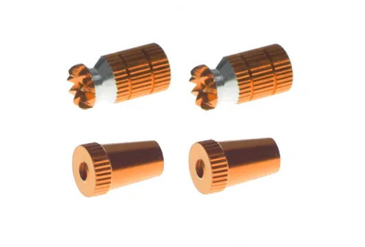 Steuerknüppelendstück / Gimbal Stick End / Typ A in orange mit M4 Gewinde 2Stück